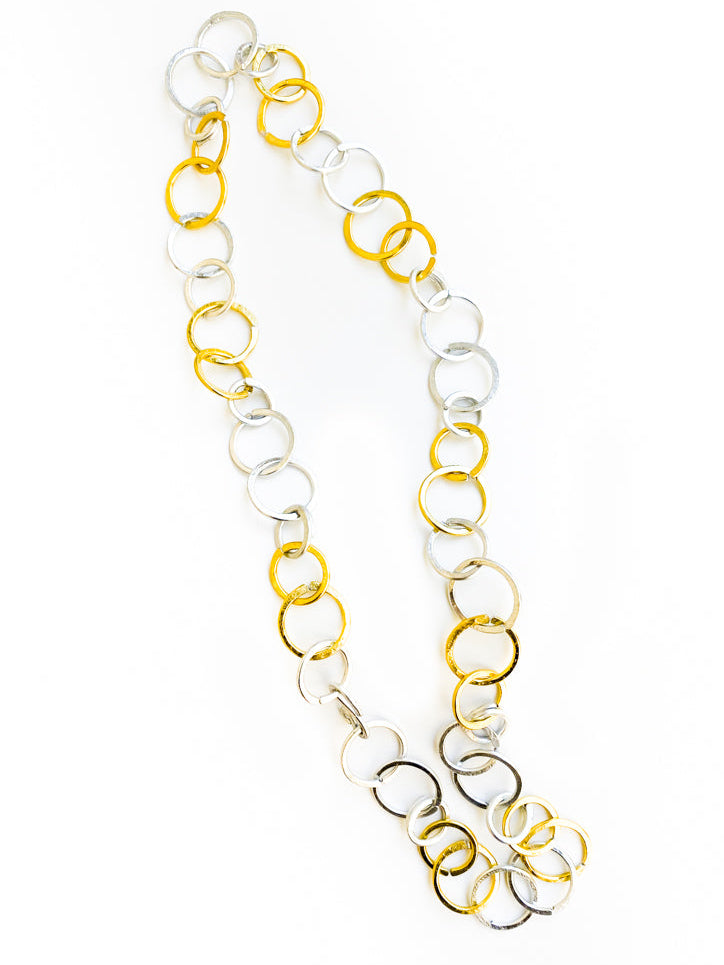 Egida Long Necklace Gold Mix