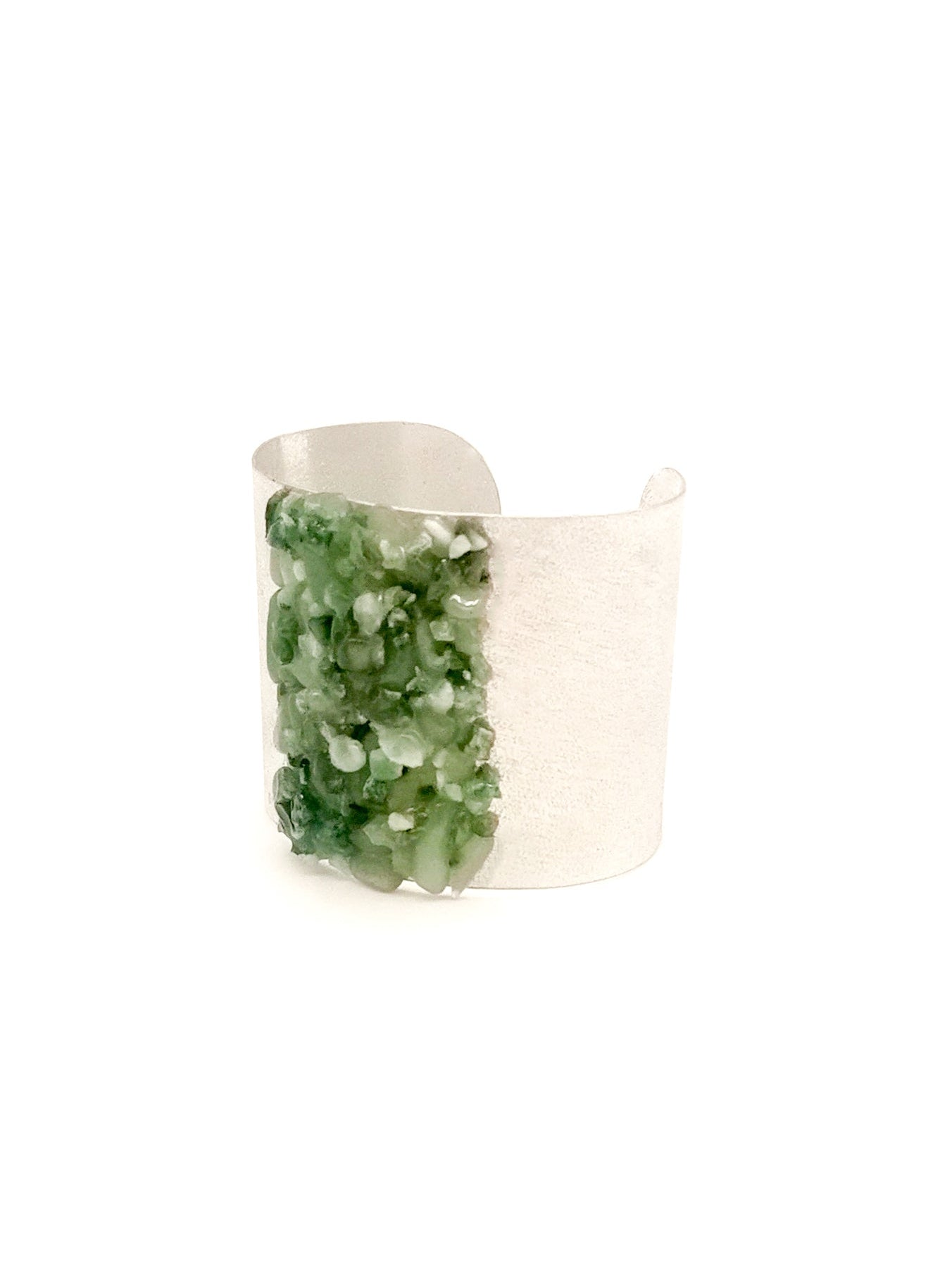 bangle with aventurine green gemstone