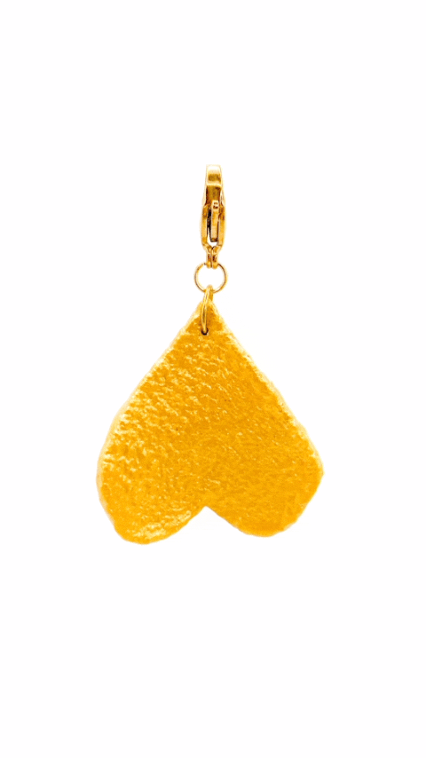 Statement Heart Pendant mix and match orange peel skin ellipsis gif