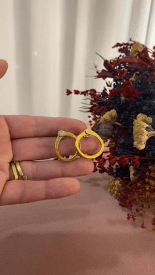Drop tiny hoop Golden Gif 