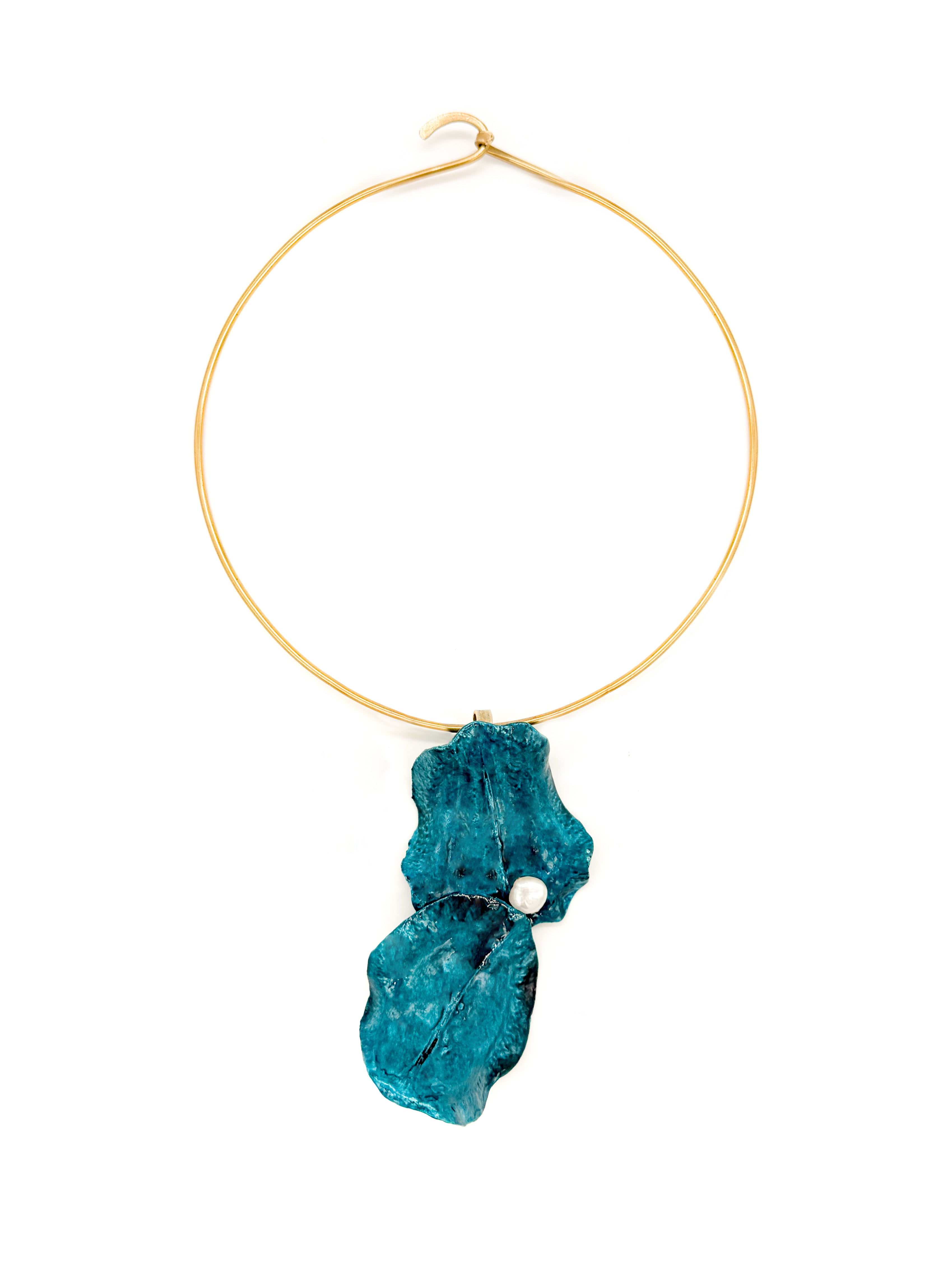 Pearl Jacaranda Cuff Necklace