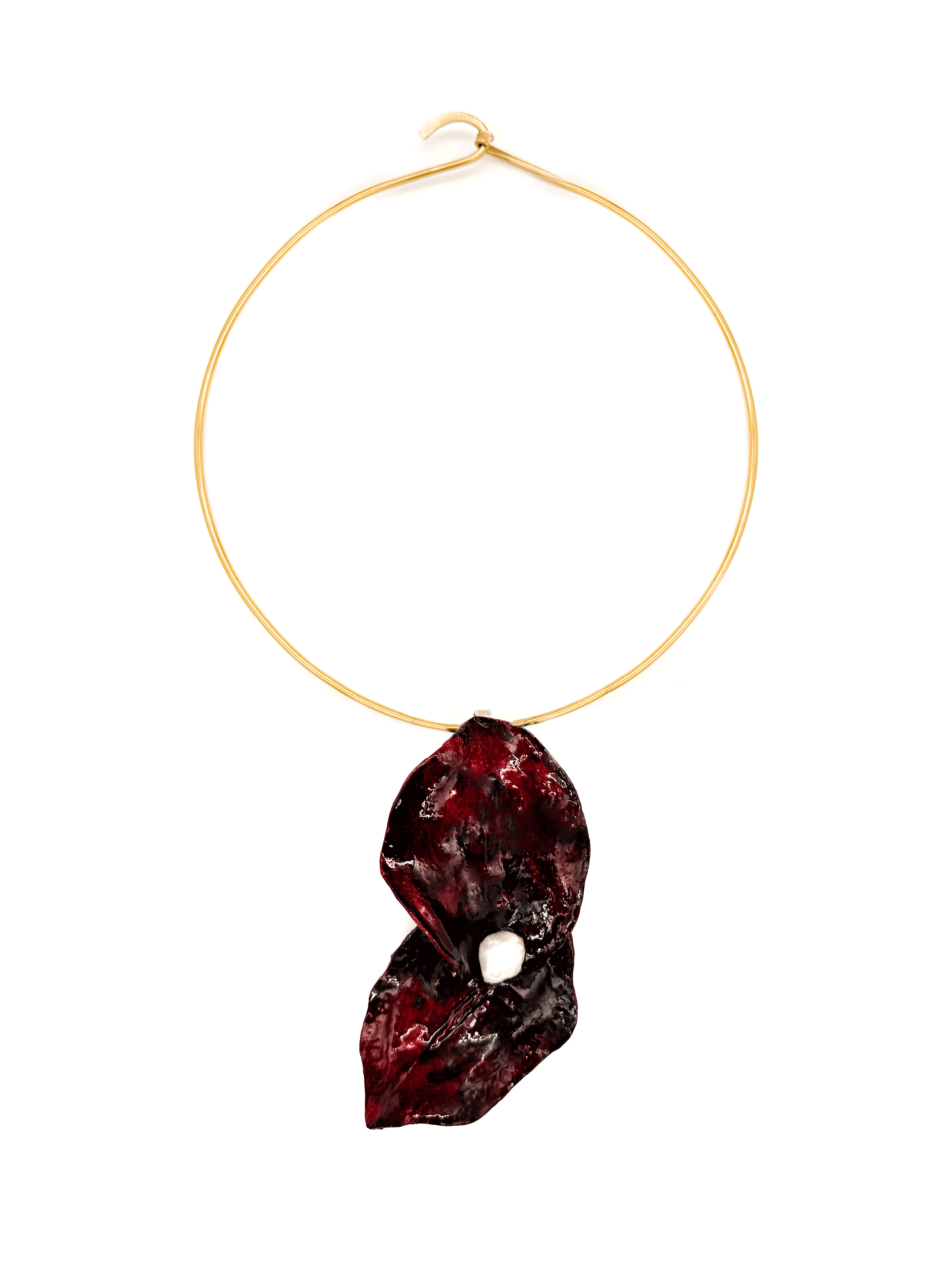 Pearl Jacaranda Cuff Necklace